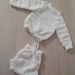Conjunto poa tricô